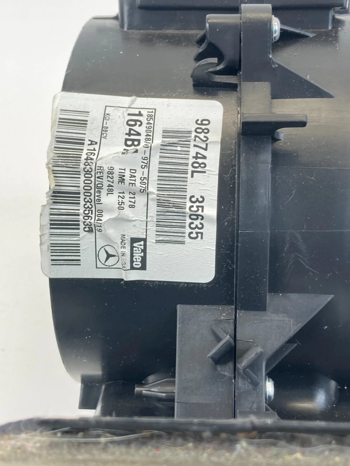 2006-2011 MERCEDES-BENZ ML350 REAR AC HEATER BLOWER MOTOR HOUSING 982748L OEM