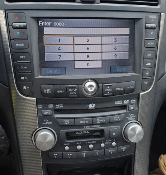 2007 2008 ACURA TL TYPE-S NAVIGATION SCREEN DISPLAY RADIO CLIMATE 39050-SEP-A6