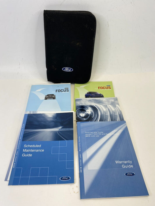 2010 Ford Focus Owners Manual Reference Guide Warranty Information Set w/ Case
