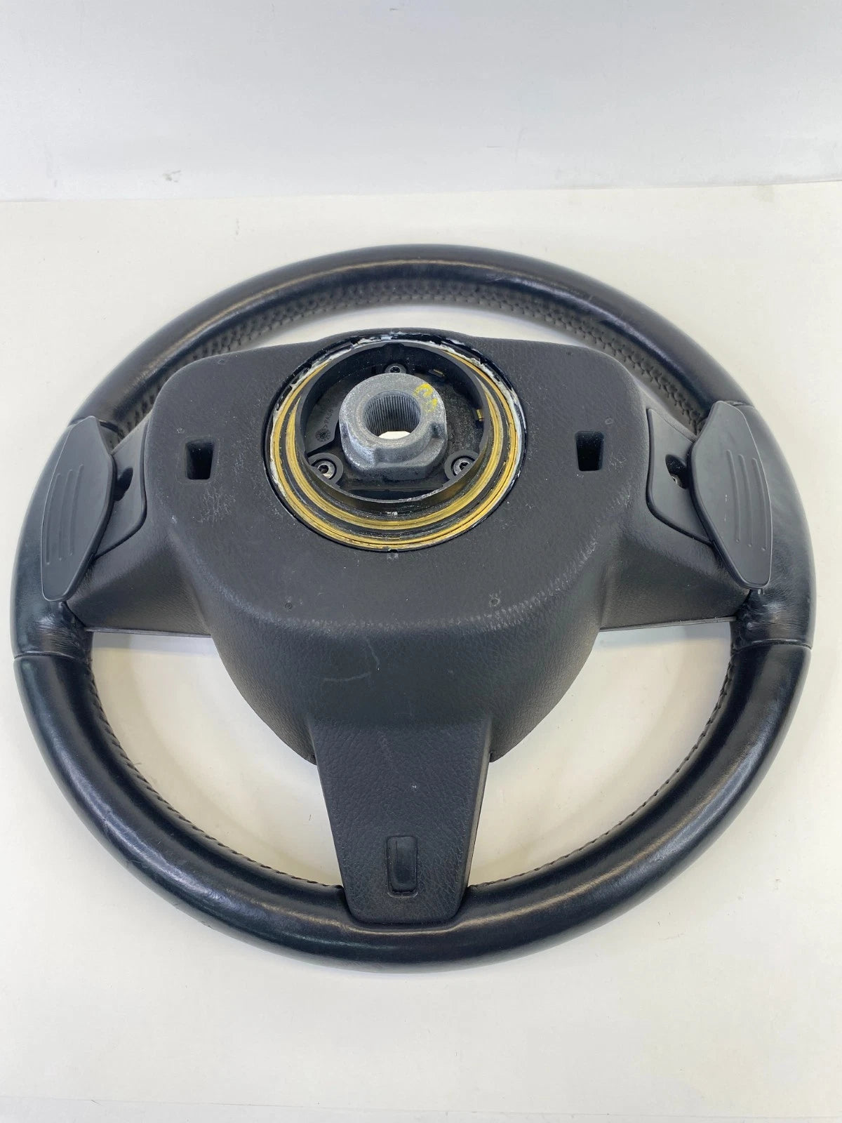 2009-2011 JAGUAR XF STEERING WHEEL BLACK LEATHER W/ PADDLE SHIFTERS OEM
