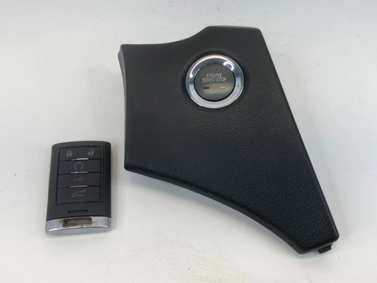2010-2016 CADILLAC STX START IGNITION SWITCH W/ KEY TRIM BEZEL 25926865 OEM