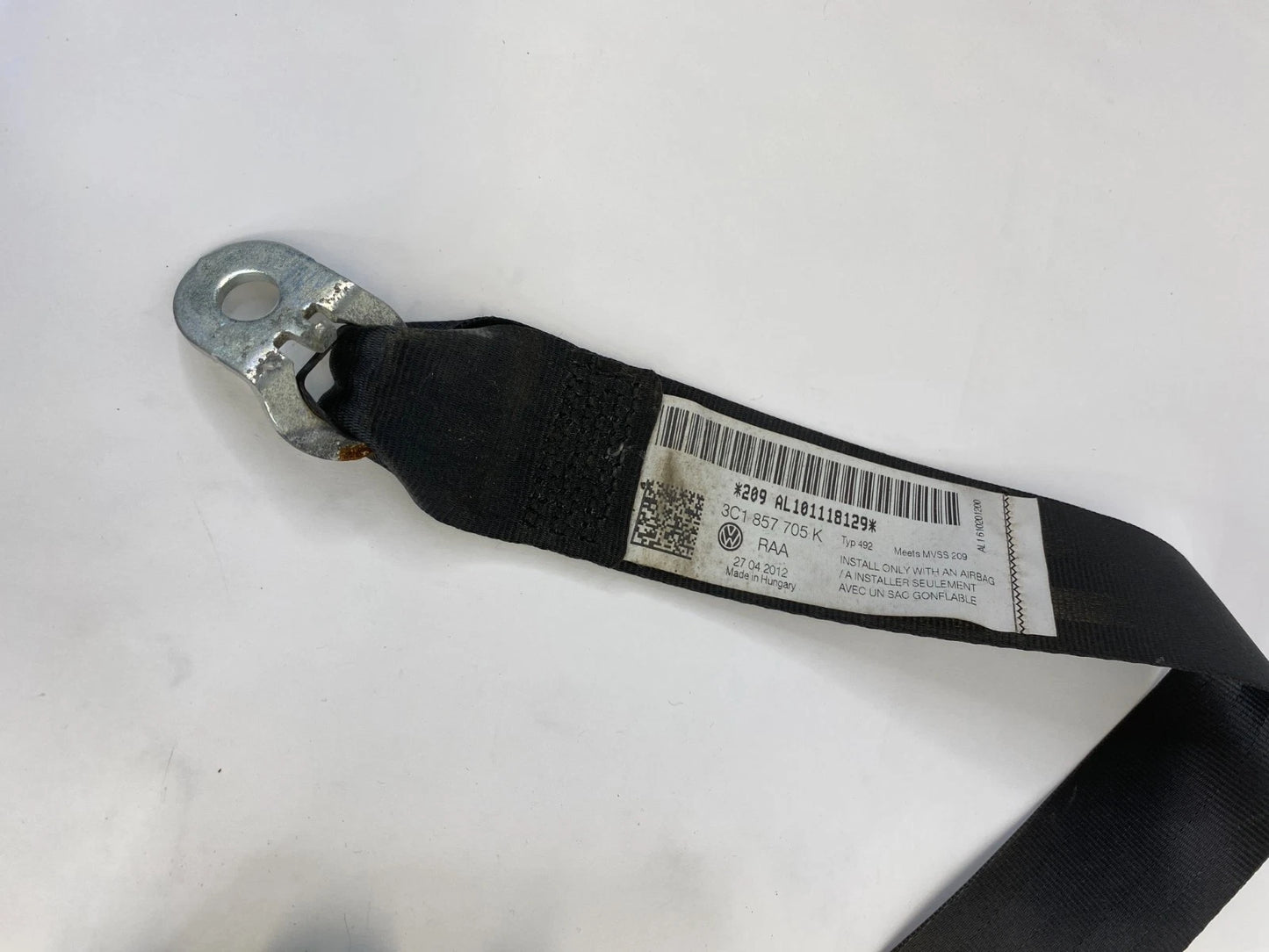 09-17 VW CC 08-10 PASSAT FRONT LH DRIVER SIDE SEAT BELT RETRACTOR OEM 3C1857705K