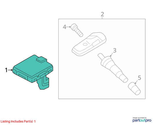 14-16 KIA SOUL TIRE PRESSURE MONITOR SENSOR TPMS CONTROL MODULE 95800-B2000 OEM
