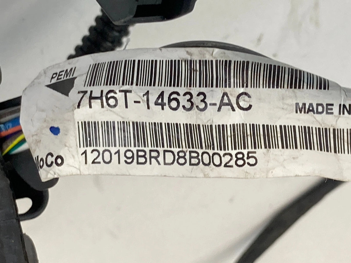 2007-2009 LINCOLN MKZ REAR LEFT SIDE DOOR WIRE WIRING HARNESS 7H6T-14633-AC OEM