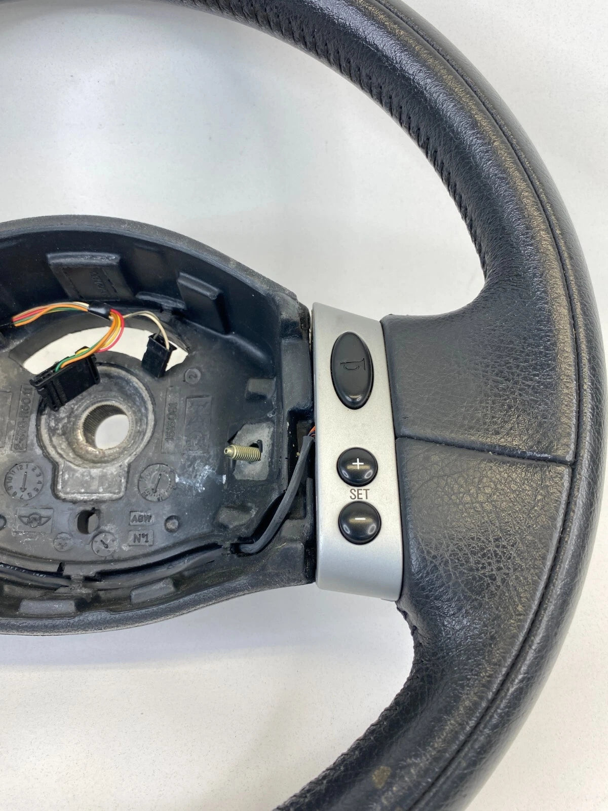 2002 2003 MINI COOPER STEERING WHEEL MULTIFUNCTION SWITCH LEATHER 2 SPOKES