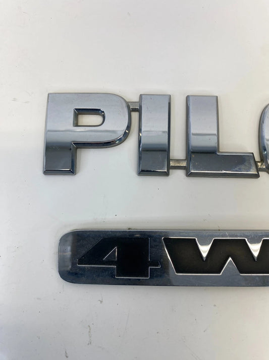 2003-2008 03-08 HONDA PILOT 4WD REAR TRUNK LID EMBLEM LOGO BADGE CHROME OEM