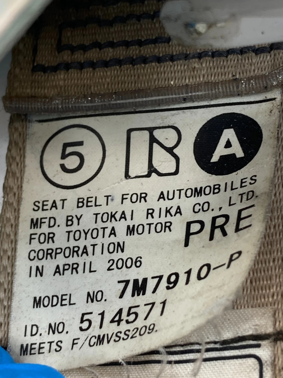2006-2013 LEXUS IS250 IS350 FRONT RIGHT SIDE SEAT BELT RETRACTOR 7M7910P OEM