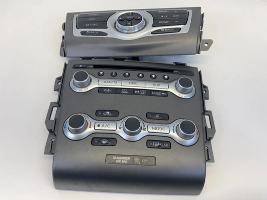 2009 10 11 2012 NISSAN MURANO AM/FM RADIO CD PLAYER FACEPLATE CLIMATE CONTROL