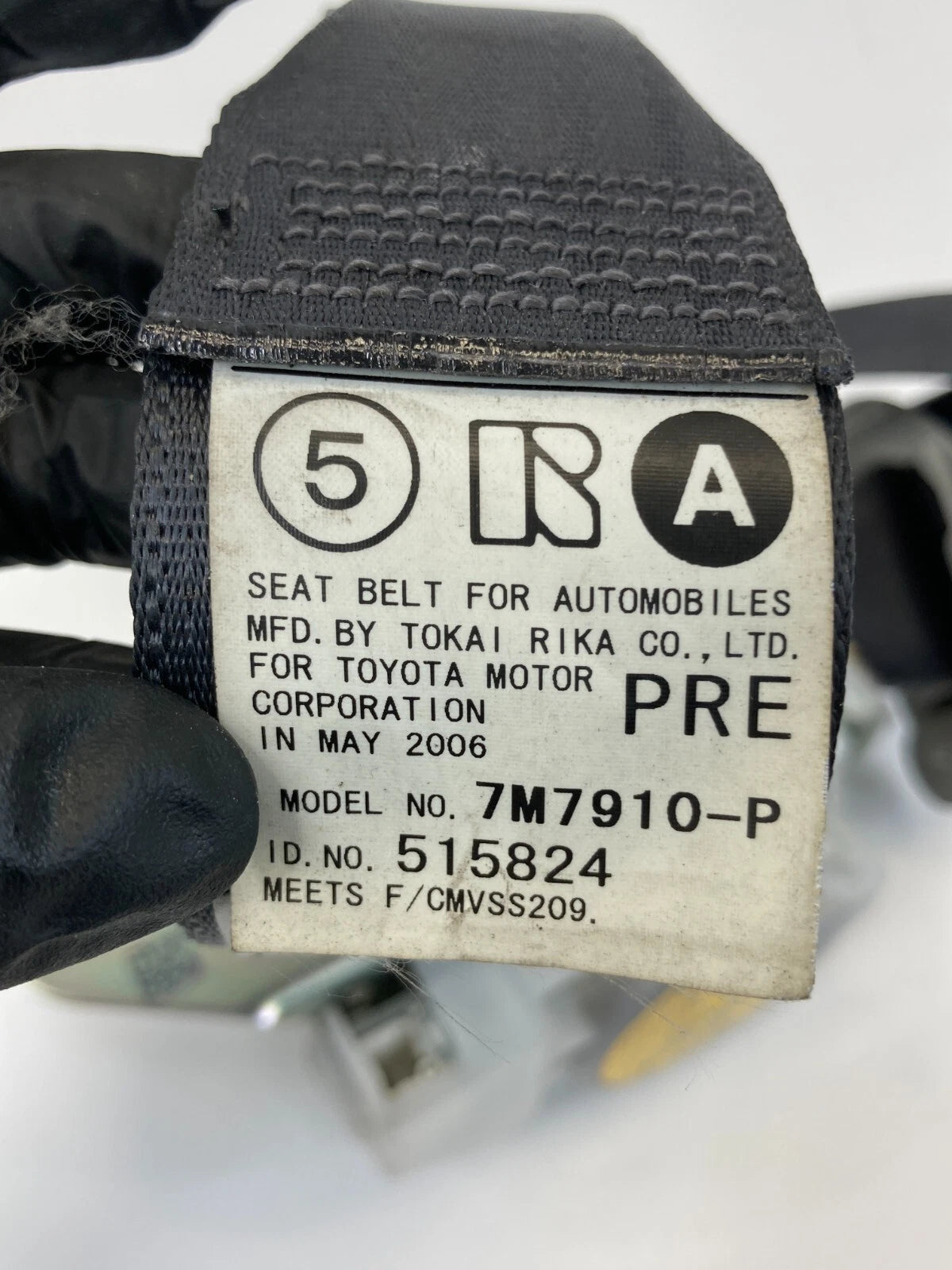 06-13 LEXUS IS250 IS350 FRONT RIGHT PASSENGER SIDE SEAT BELT RETRACTOR 7M7910-P