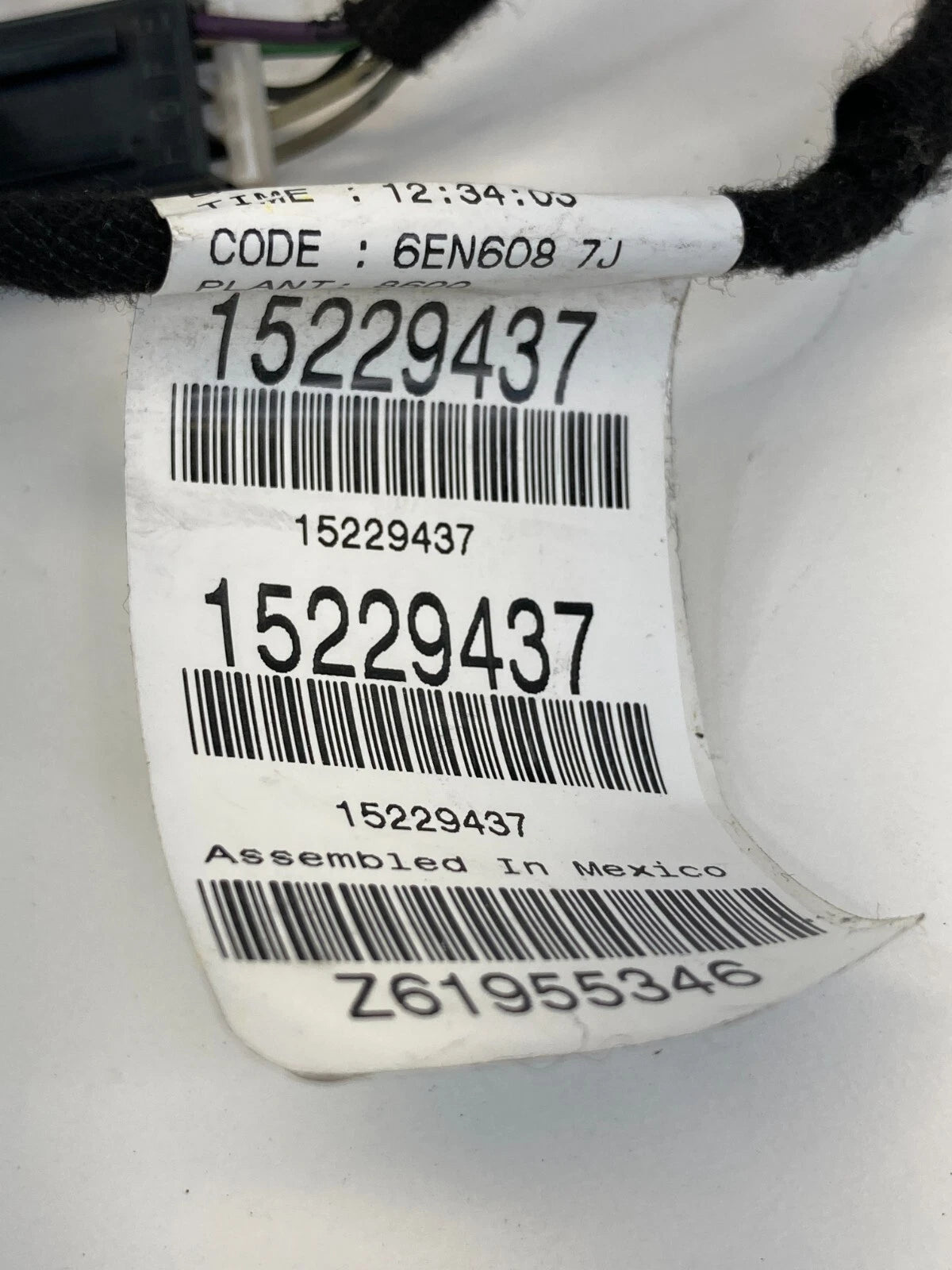 05-10 PONTIAC G6 SEDAN FRONT RIGHT PASSENGER DOOR WIRE WIRING HARNESS 15229437