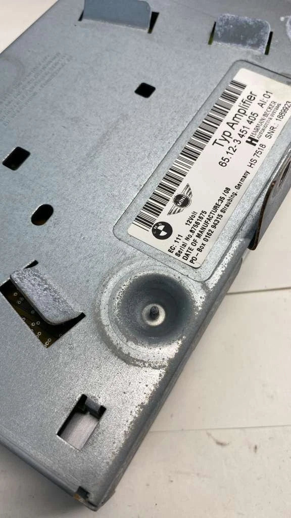 2007-2009 MINI COOPER BASE R56 1.6L AUDIO AMPLIFIER W BRACKET 65123451405