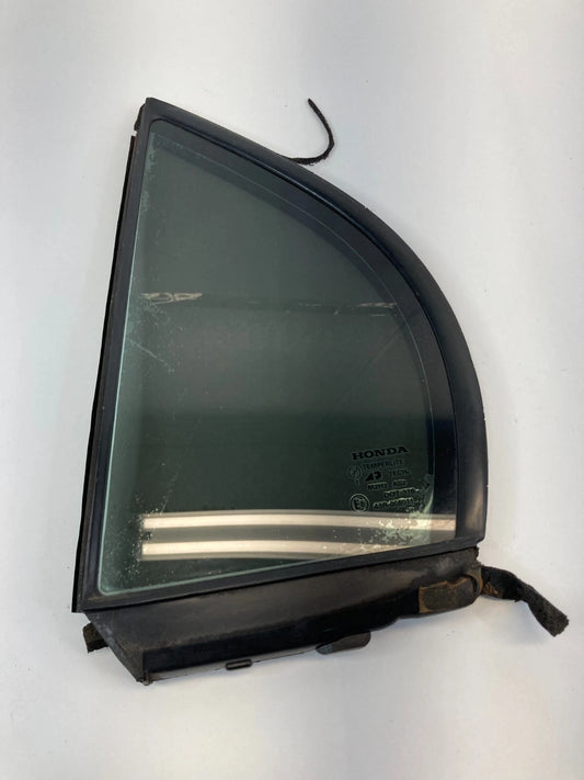 1996-2000 HONDA CIVIC LX REAR LEFT DOOR QUARTER WINDOW GLASS W/ WEATHERSTRIP OEM