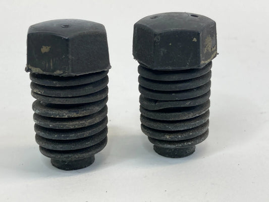 2005-2010 PONTIAC G6 FR HOOD STOP BUMPER CUSHION SUPPORT ADJUSTER PLUG PAIR OEM