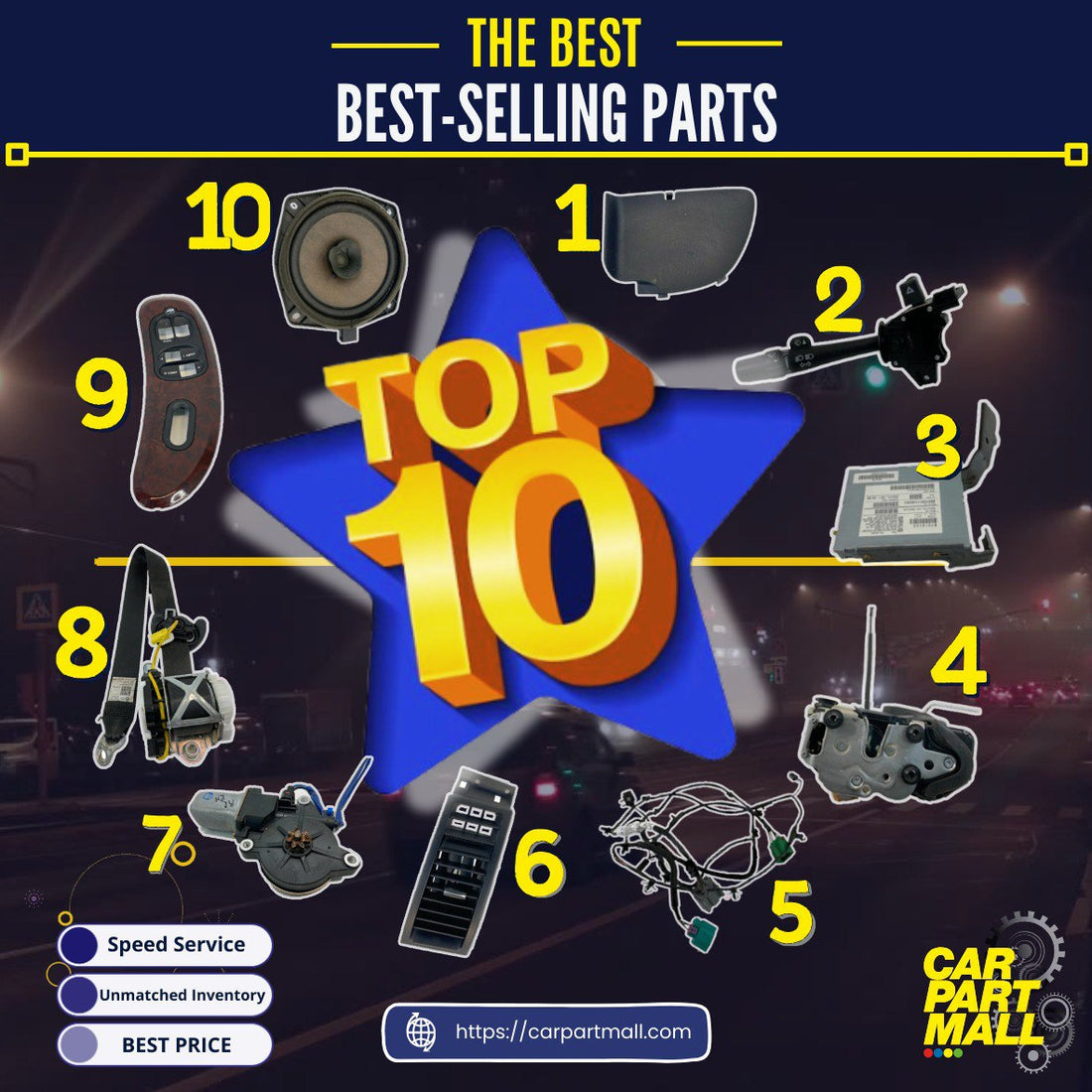 Top 10 best-selling automotive parts in excellent quality and service guaranteed at Car Part Mall