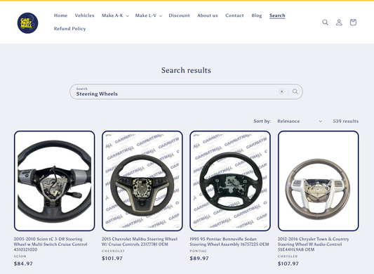 Find Steering Wheels used car part mall