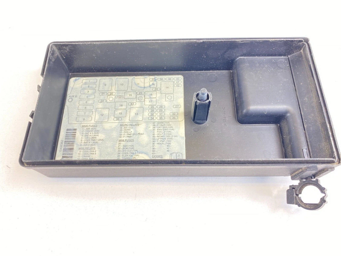 2002-2005 BUICK CENTURY ENGINE FUSE RELAY BOX FUSEBOX COVER LID CAP 15436362 OEM
