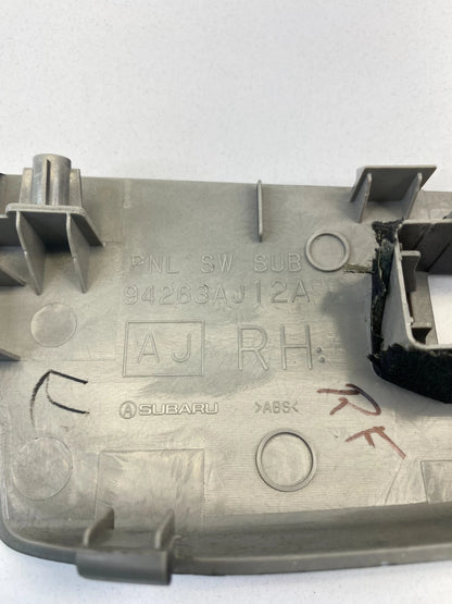 10-14 SUBARU OUTBACK LEGACY FRONT RIGHT PASSENGER WINDOW SWITCH BEZEL 94263AJ12A
