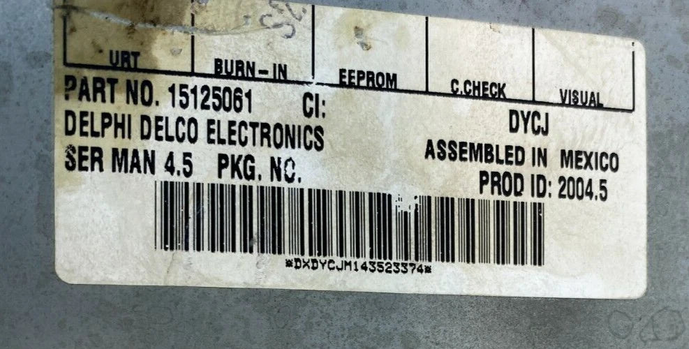 2005 CHEVROLET TAHOE 05-07 UPLANDER SATELLITE RADIO RECEIVER MODULE 15125061 OEM