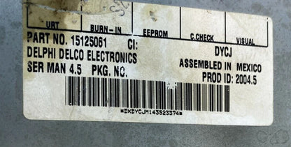 2005 CHEVROLET TAHOE 05-07 UPLANDER SATELLITE RADIO RECEIVER MODULE 15125061 OEM