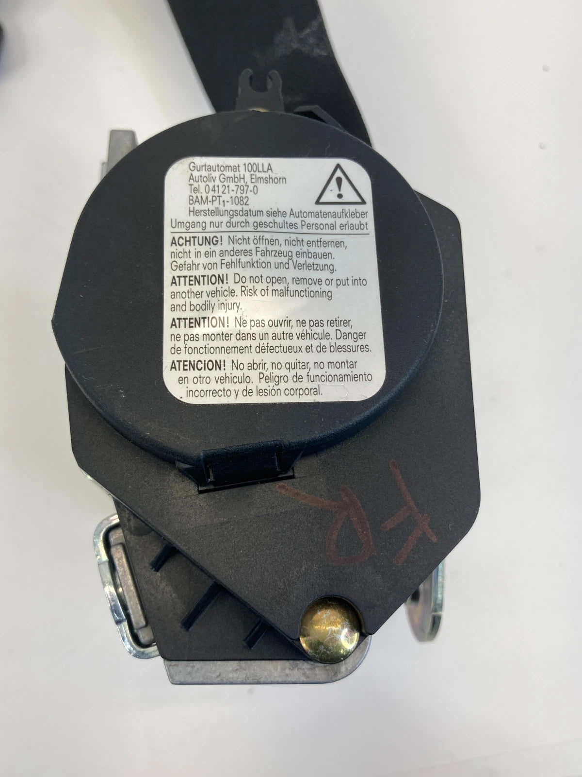 07-12 MERCEDES-BENZ GL450 FRONT RIGHT PASSENGER SEAT BELT RETRACTOR 603372600