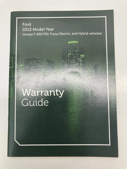2012 12 FORD FOCUS WARRANTY GUIDE REFERENCE SUPPLEMET BOOKS SET W/ CASE OEM