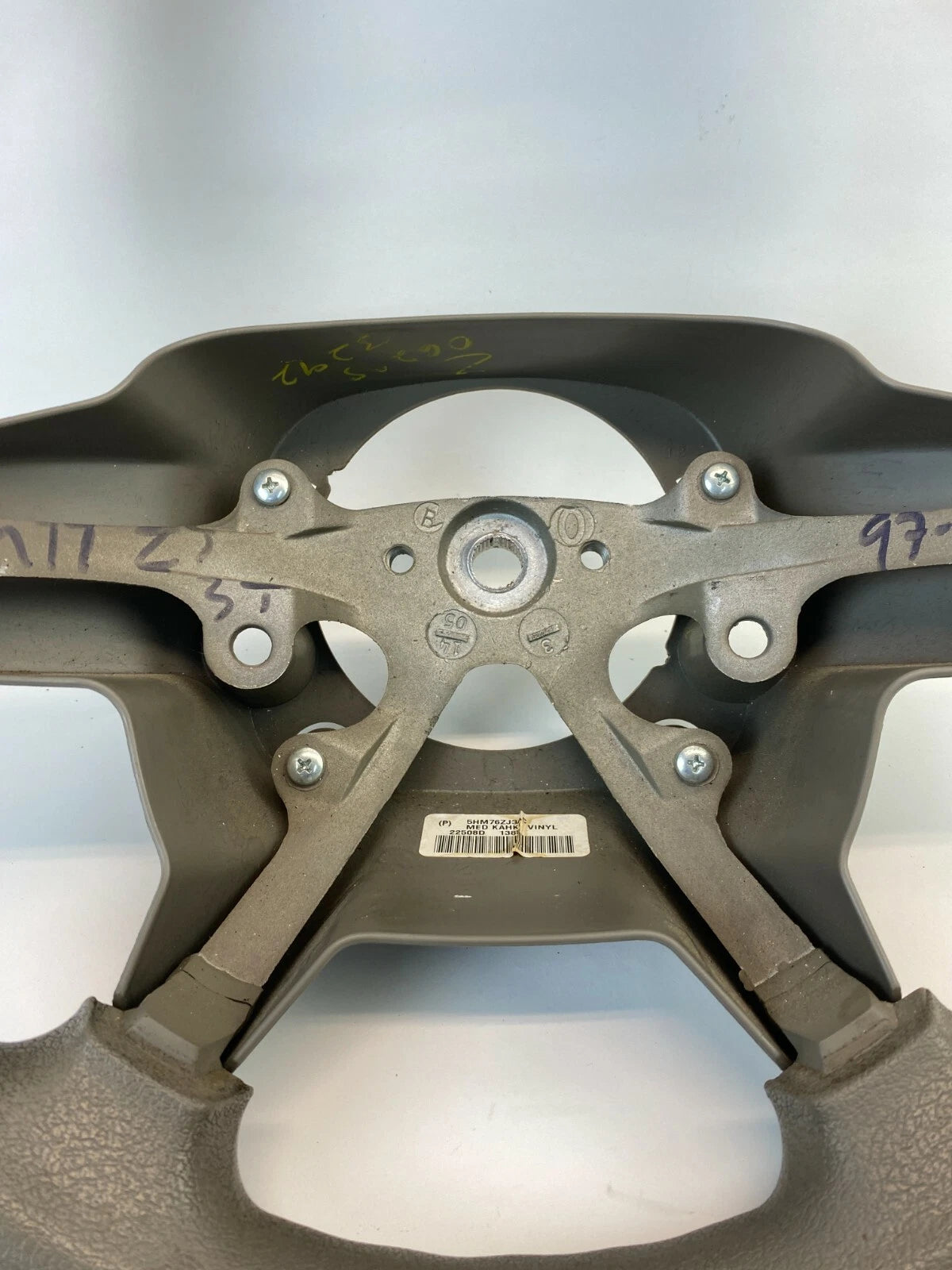 2005-2007 JEEP GRAND CHEROKEE STEERING WHEEL MED KHAKI VINYL 5HM76ZJ3AC