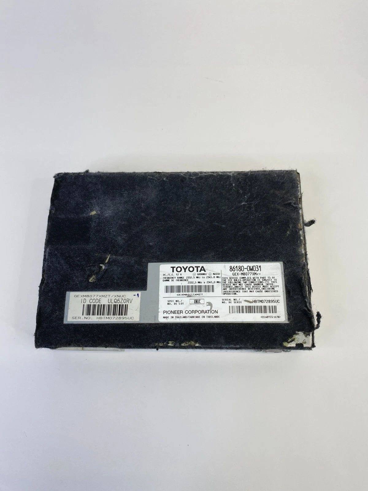 07-09 LEXUS GS350 AUDIO EQUIPMENT SATELLITE RADIO RECEIVER MODULE 86180-0W031