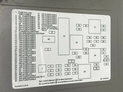 02-07 BUICK RENDEZVOUS INTERIOR CABIN DASH RIGHT FUSE BOX LID DOOR TRIM 10429958