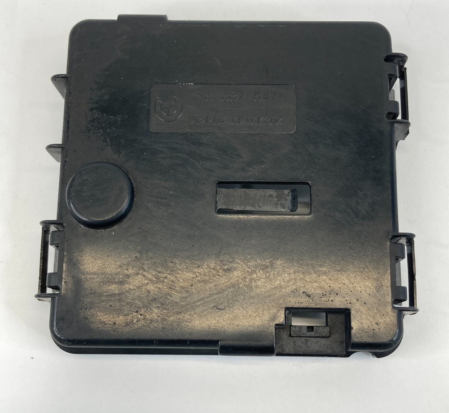 04-10 BMW X3 Rear Trunk Battery Cable Junction Fuse Box Cover Trim Cap 8-387-547