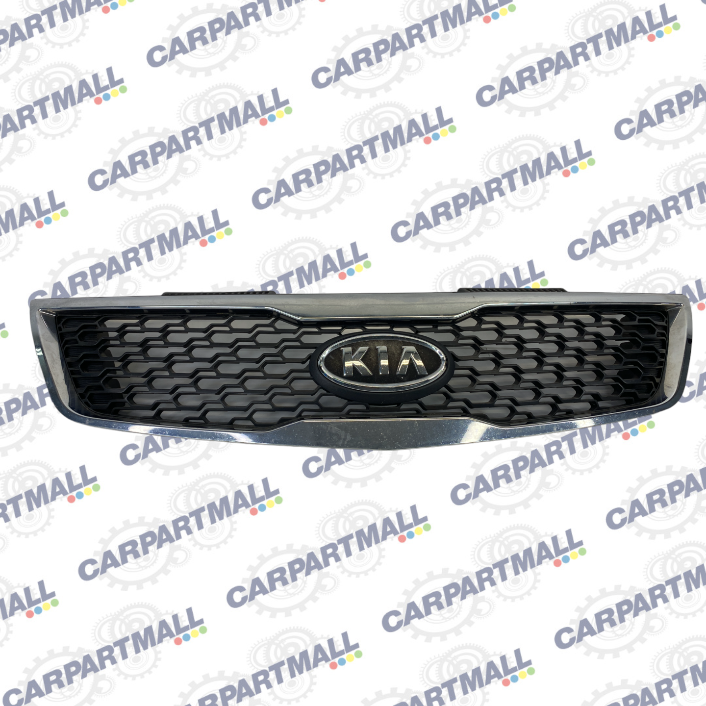 11-13 Kia Forte Sedan Chrome Front Upper Bumper Grill Grille W Emblem 863501M600