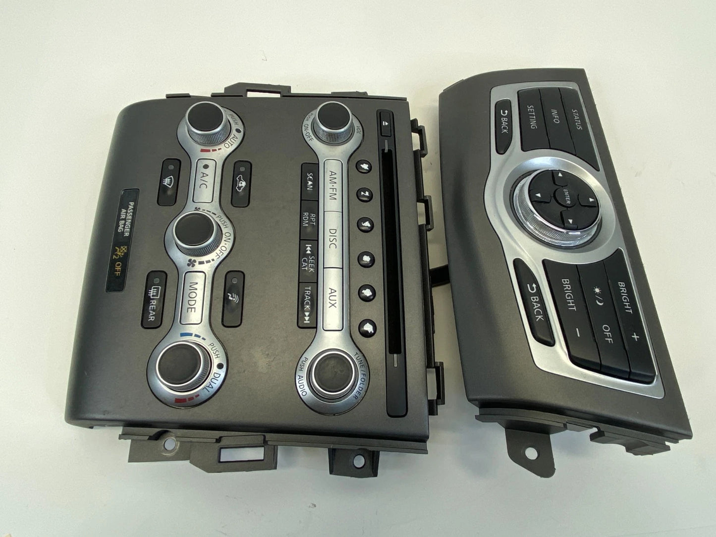 2009 10 11 2012 NISSAN MURANO AM/FM RADIO CD PLAYER FACEPLATE CLIMATE CONTROL