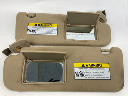 09 10 Hyundai Sonata Roof Left & Right Side Sunvisor Sun Visor Shade Pair OEM