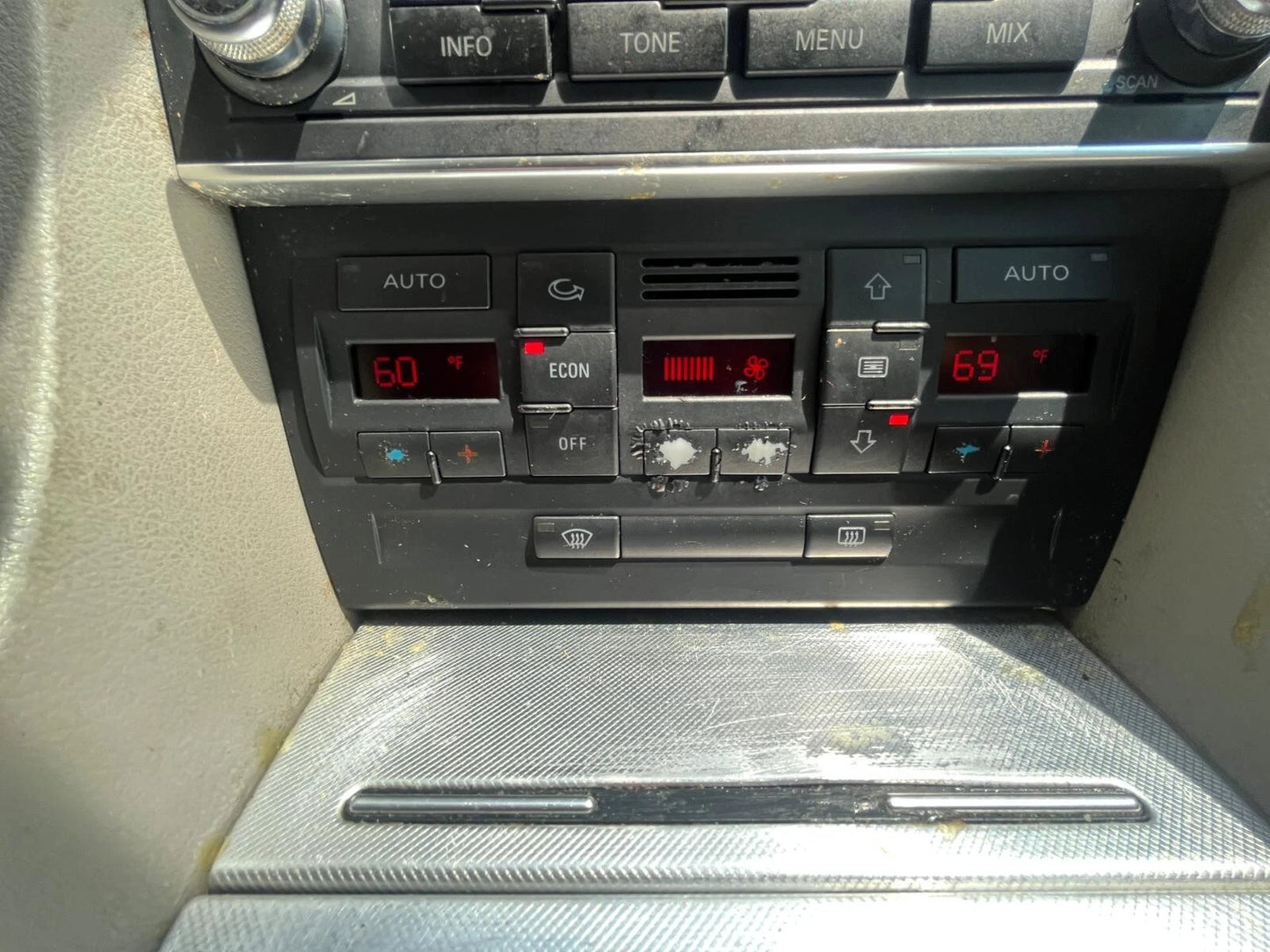 05-08 AUDI A4 DASH AC HEATER CLIMATE CONTROL TEMPERATURE SWITCH 8E0820043BL OEM