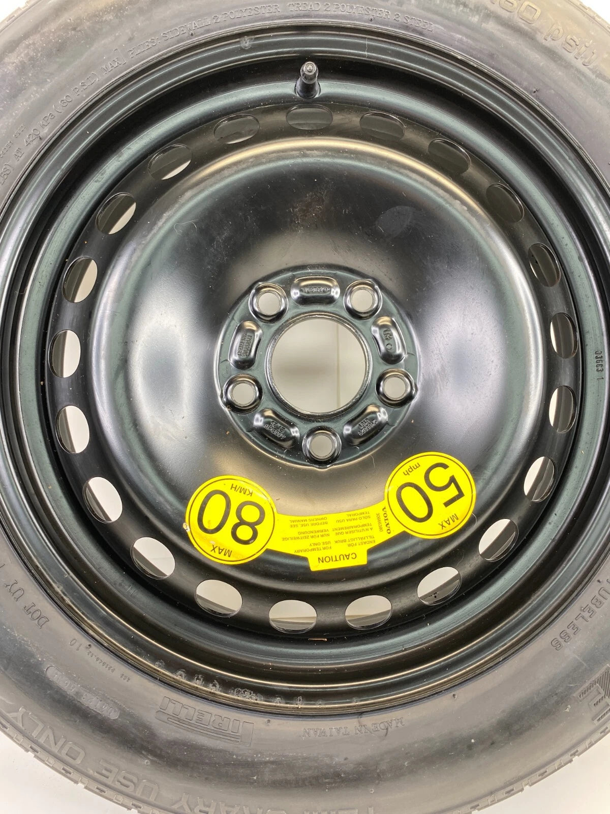 2004-2010 VOLVO S40 06-13 C70 08-13 C30 SPARE TIRE COMPAT DONUT T125/85R16 16"