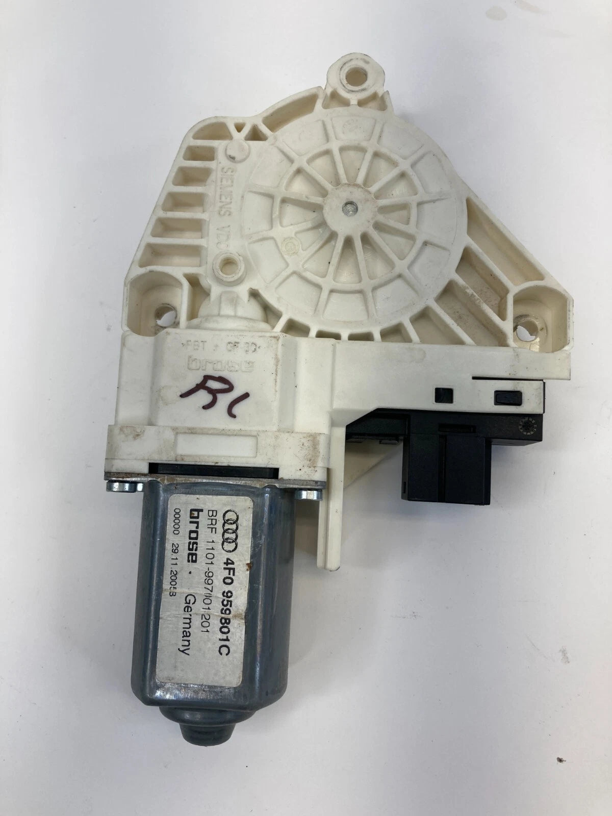 2006-2009 AUDI A6 QUATTRO REAR LEFT SIDE DOOR POWER WINDOW MOTOR 4F0959801C OEM