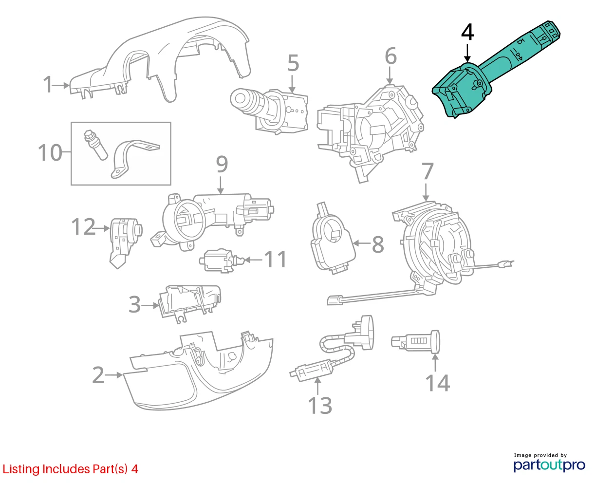 2011-2016 BUICK REGAL 11-15 CRUZE WINDSHIELD WIPER CONTROL SWITCH 22891506 OEM