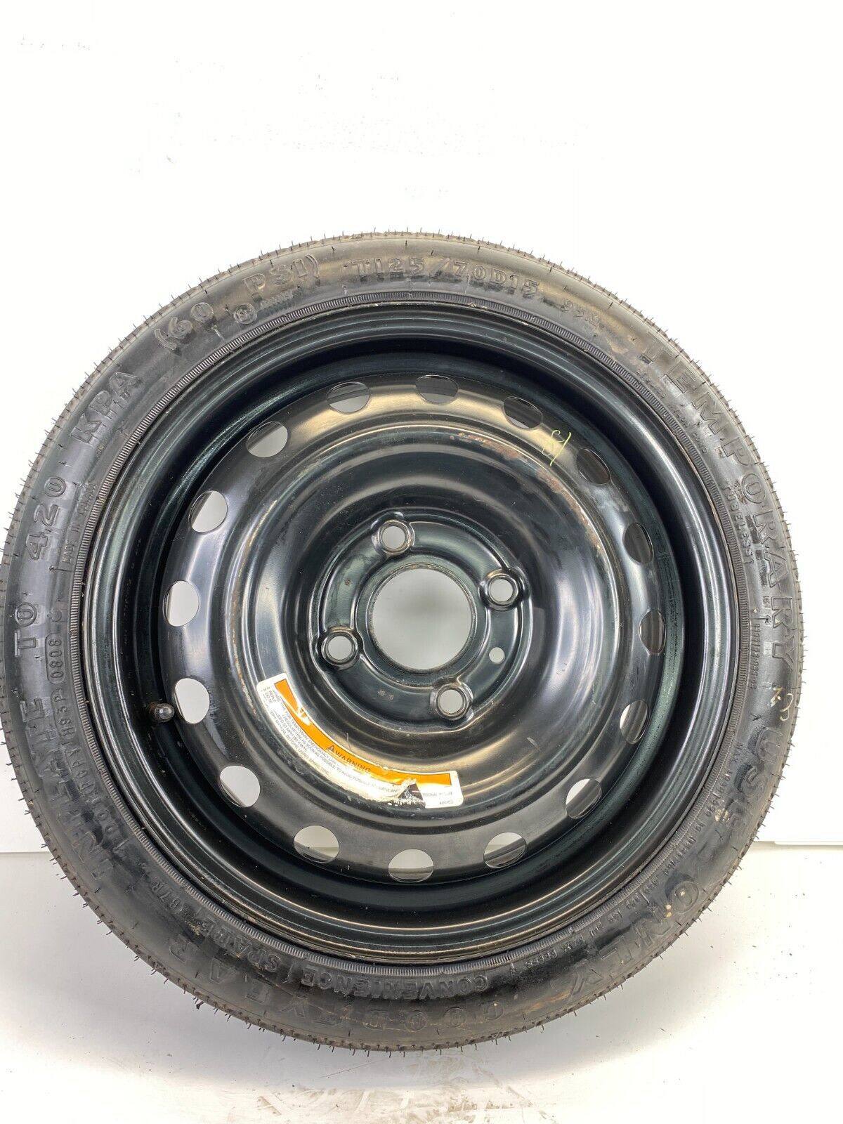 07-12 Nissan Versa Emergency Spare Tire Rim Compact Donut T125/70D15 EN17A 15x4