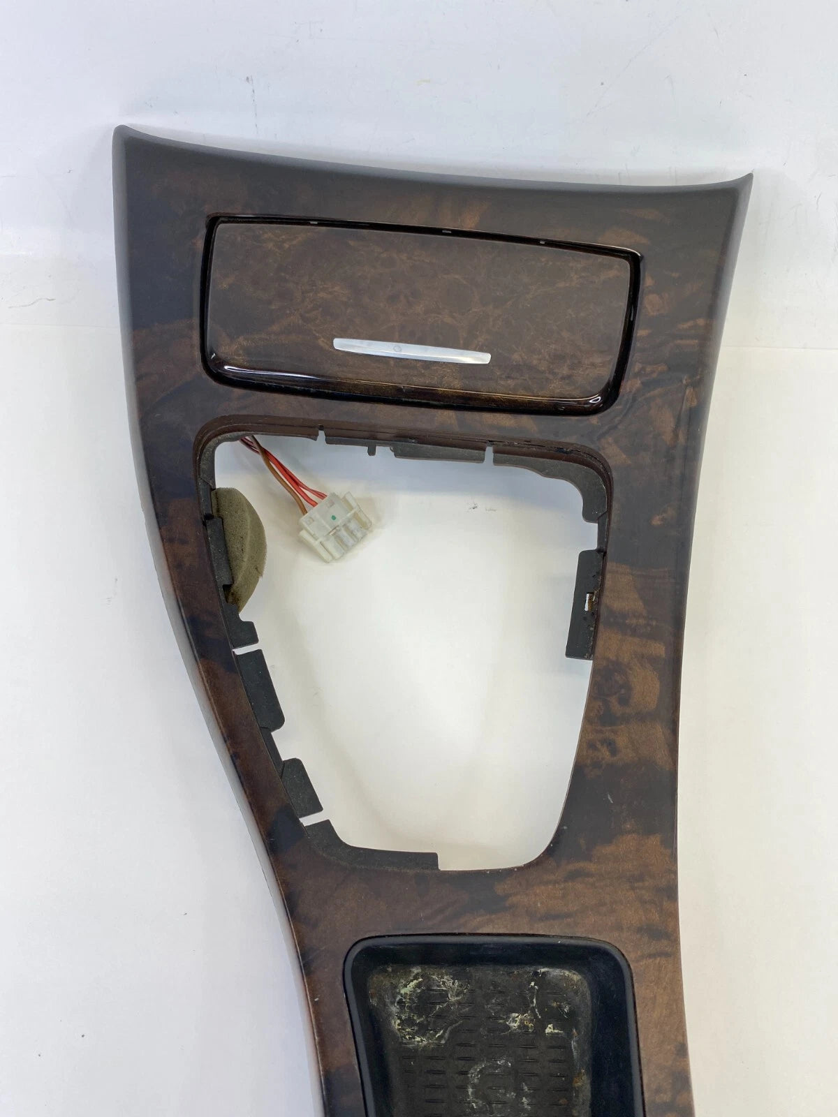 07-12 BMW 328i WALNUT CENTER CONSOLE SHIFT SHIFTER BEZEL PANEL TRIM 7129547 OEM