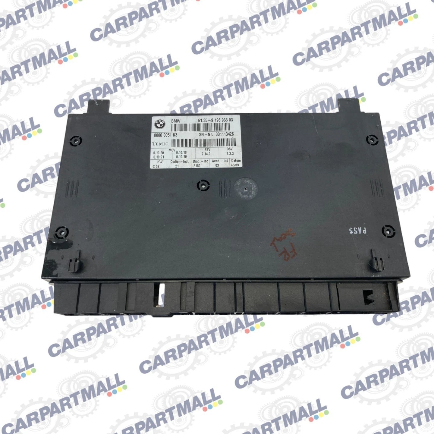 2009 2010 BMW 535I XDRIVE FRONT RIGHT SEAT MEMORY CONTROL MODULE 61359196933