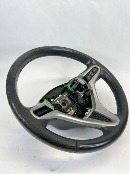 2009-2013 HONDA FIT STEERING WHEEL W/ CRUISE CONTROL SWITCH ASSEMBLY LEATHER OEM