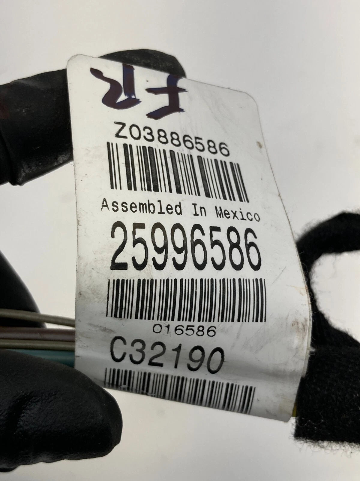 2008-2012 CHEVROLET MALIBU FRONT RIGHT DOOR SWITCH WIRE WIRING HARNESS 25996586