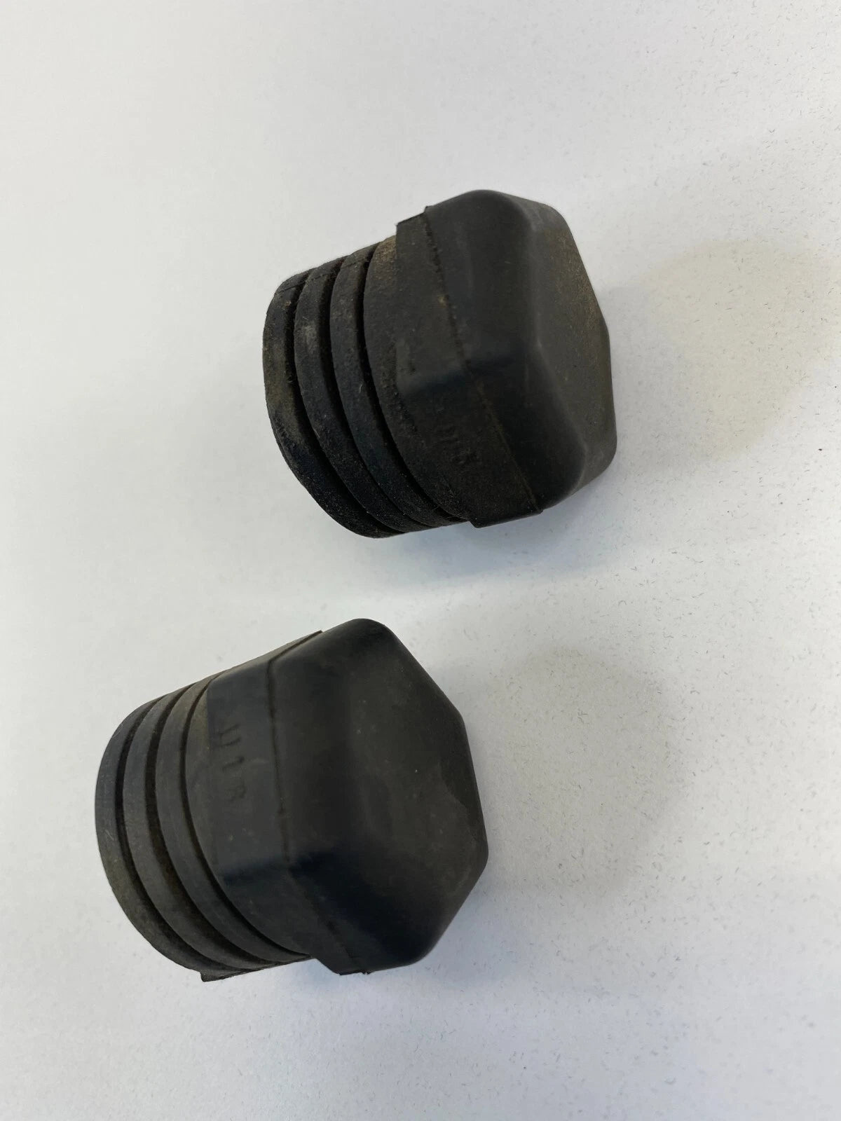 2004-2012 MITSUBISHI GALANT FRONT HOOD BUMPER RUBBER ADJUST PAIR SET OEM