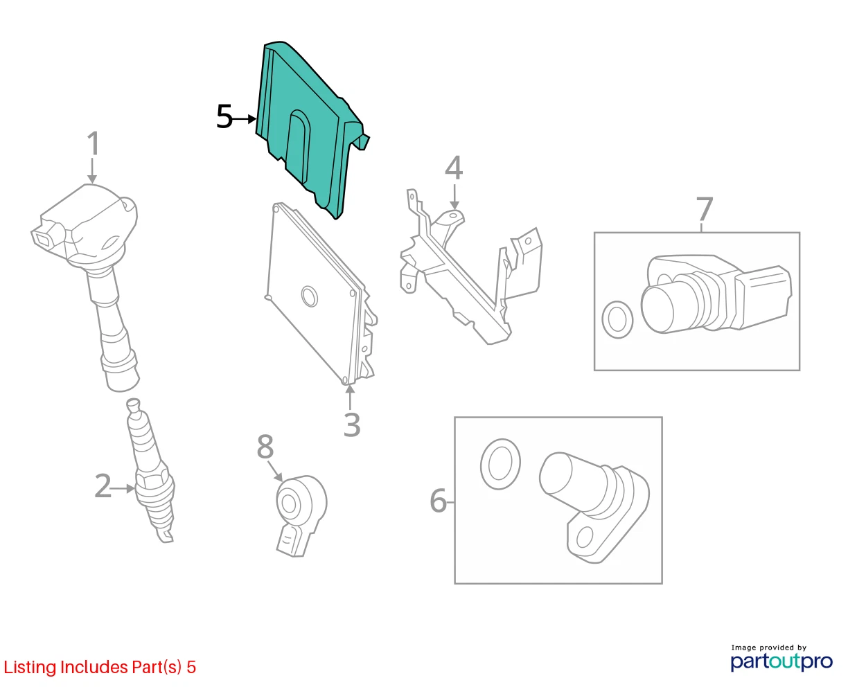 2010-2014 HONDA INSIGHT 1.3L HYBRID ENGINE COMPUTER ECM ECU HOUSING COVER TRIM