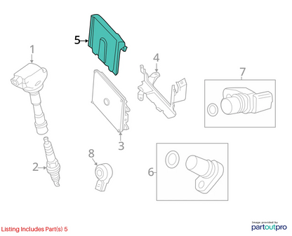 2010-2014 HONDA INSIGHT 1.3L HYBRID ENGINE COMPUTER ECM ECU HOUSING COVER TRIM