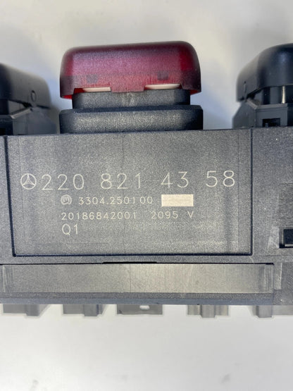 2000-2002 MERCEDES-BENZ S430 DASH PANEL CONTROL HAZARD ESP DOOR LOCK SWITCHES
