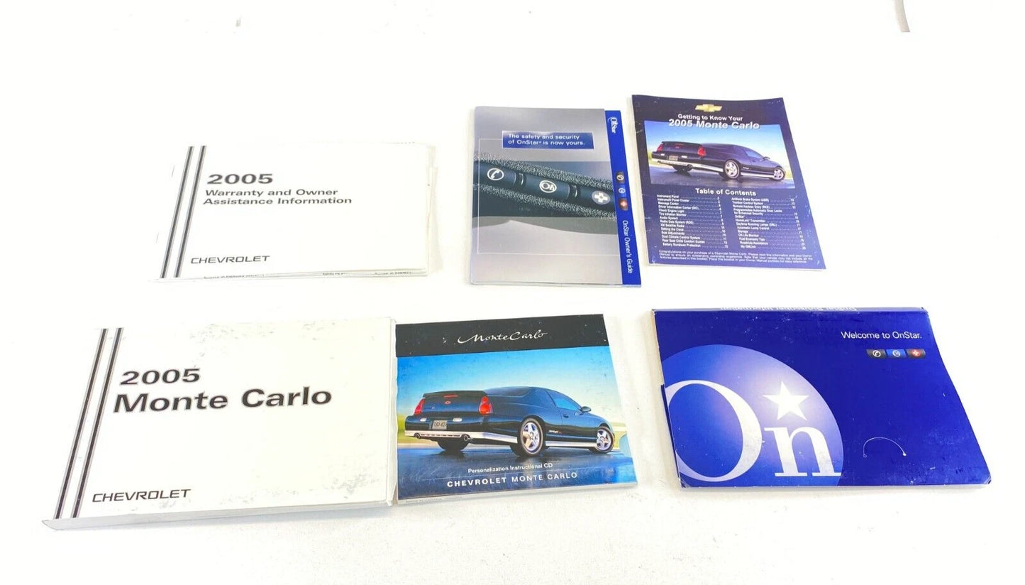 2005 CHEVROLET MONTE CARLO OWNERS MANUAL WARRANTY ASSISTANCE INFORMATION GUIDE