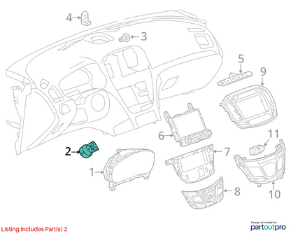 2014-2017 BUICK REGAL HEADLAMP FOG LAMP LIGHT DIMMER CONTROL SWITCH 22901651 OEM