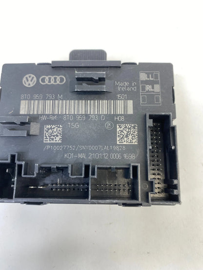 11-13 AUDI A4 QUATTRO FRONT LEFT SIDE DOOR LOCKING CONTROL MODULE 8T0-959-793-M
