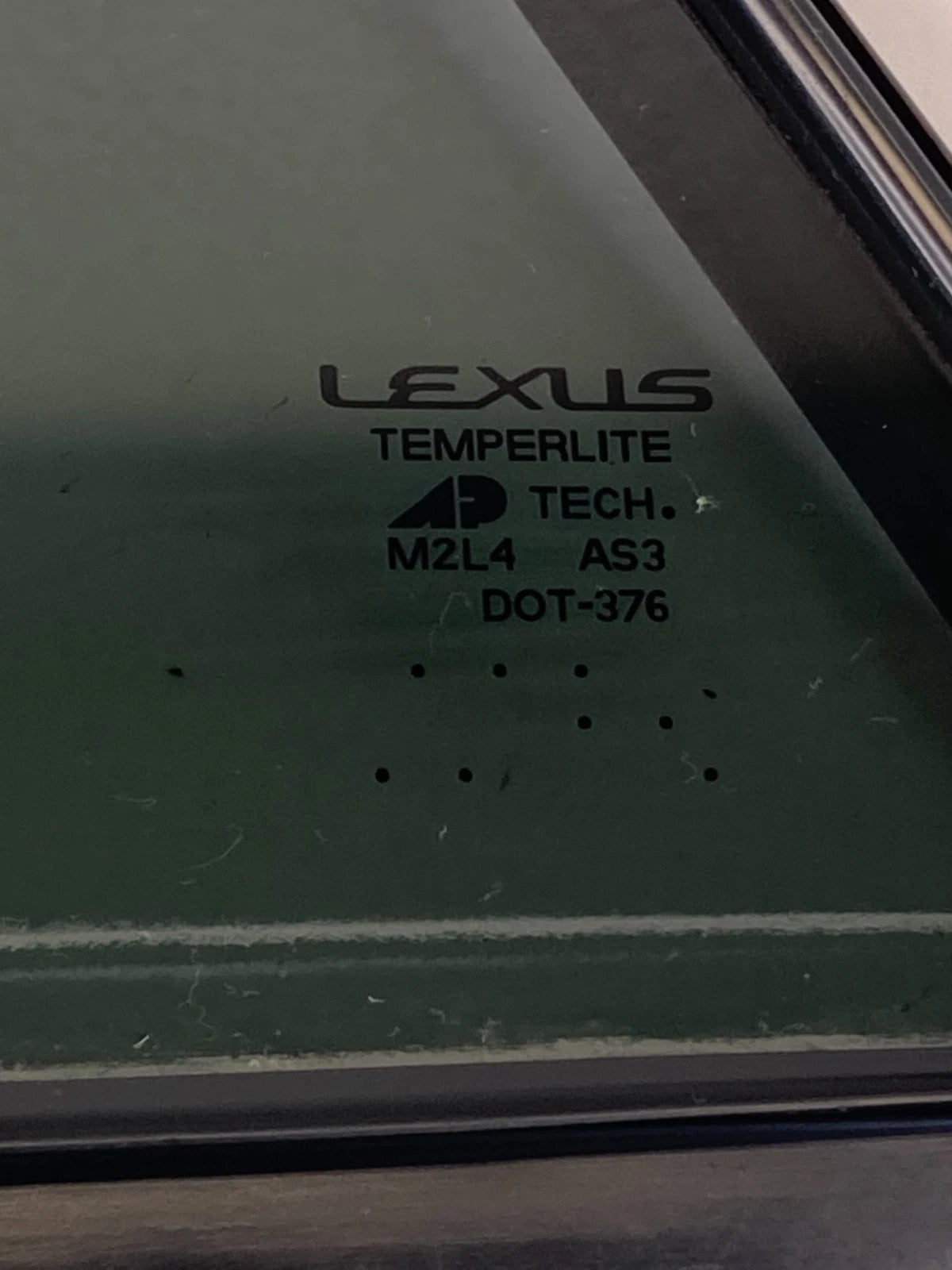 2007-2009 LEXUS RX350 REAR LEFT SIDE DOOR WINDOW FIXED GLASS 68189-0E010 OEM