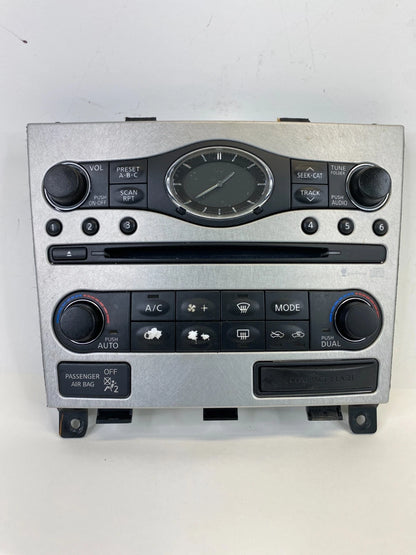 08 09 Infiniti G37 Radio CD AC Temp Climate Clock Control Panel 25391-JK64B OEM